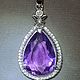 Кулон с крупным природным аметистом и белыми топазами. Кулон. OLVIKSOL JEWELRY STORE. Ярмарка Мастеров.  Фото №6