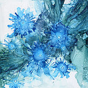 Картины и панно handmade. Livemaster - original item Painting: blue flowers. Handmade.