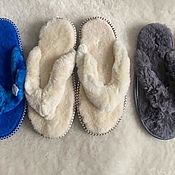 Обувь ручной работы handmade. Livemaster - original item Mouton flip-flops size 38-39. Handmade.