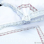 Для дома и интерьера handmade. Livemaster - original item White satin underwear with lace. Handmade.