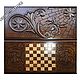 Backgammon carved 'Spider 2' Art. .081, Backgammon and checkers, Moscow,  Фото №1