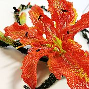 Украшения handmade. Livemaster - original item Necklace: Red-haired beast. Flower necklace made of beads.. Handmade.