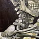 Skull with a burning cigarette, Van Gogh, oil painting on canvas, copy. Pictures. Mariya Roeva  Kartiny maslom (MyFoxyArt). Ярмарка Мастеров.  Фото №5