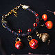 'Circus magic under the Red star', bracelet with pumpkins, Bead bracelet, Krasnogorsk,  Фото №1