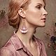 Серьги-шандельеры (люстры) "Pink Lady", Серьги классические, Новосибирск,  Фото №1