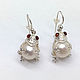 Pearl earrings 11 mm, Earrings, Moscow,  Фото №1