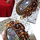 Brooch beaded 'Golden autumn'. Brooches. Svetlana (groza-sv72). My Livemaster. Фото №4