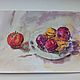 Order PAINTING STILL LIFE PLUM FRUIT PAINTING STILL LIFE BUY A PICTURE. orlovaalla. Livemaster. . Pictures Фото №3