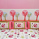 Bedspread with pillow for girls in pink and light green shades, Baby pillow, Moscow,  Фото №1