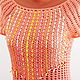 The two-sided crocheted cotton dress Orange mood for stylish women. Dresses. Татьяна, ручное вязание. Online shopping on My Livemaster.  Фото №2