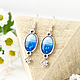 Заказать Серьги Blue shining (синее сияние). Djayajewel. Ярмарка Мастеров. . Серьги классические Фото №3