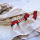 Beige Italian knitted scarf made of Gucci fabric. Scarves. Platkoffcom. My Livemaster. Фото №5