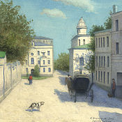 Картины и панно handmade. Livemaster - original item Buy finished painting Lyalin square Moscow. Handmade.