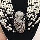 Exquisite leopard Necklace, pearls, black onyx, zircons, 24K. Necklace. marusy-1 (Marusy-1). Online shopping on My Livemaster.  Фото №2