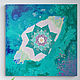 Mandala painting 'Love in the stream' canvas 35h35h2cm Handmade, Pictures, Moscow,  Фото №1