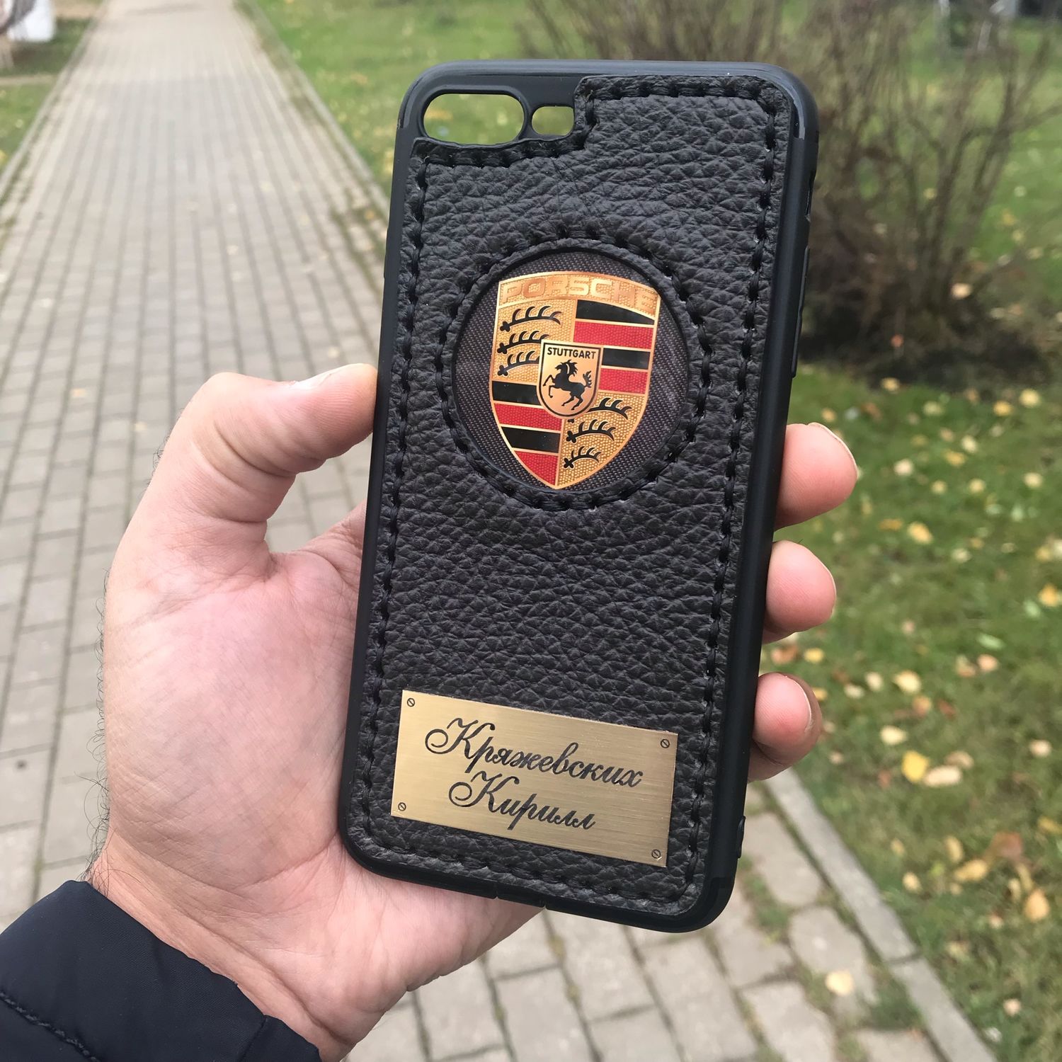 Именной чехол со знаком Porsche на мобильные устройства «iPhone 8plus» в  интернет-магазине на Ярмарке Мастеров | Чехол, Мытищи - доставка по России.  Товар продан.