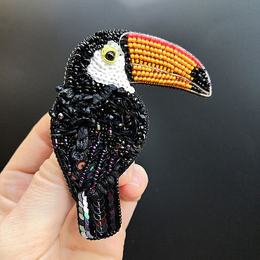 Украшения ручной работы. Ярмарка Мастеров - ручная работа Брошь Тукан. Handmade.