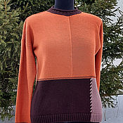 Вязаная туника/платье/свитер с разрезом "Хламида"