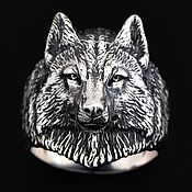 Украшения handmade. Livemaster - original item Ring Wolf in Sterling Silver. Handmade.