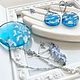 Серьги и кулон из смолы. Комплекты украшений. Ptitsasoroka. Интернет-магазин Ярмарка Мастеров.  Фото №2