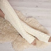 Аксессуары handmade. Livemaster - original item Leg warmers long "Snowy winter". Handmade.