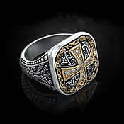 Украшения handmade. Livemaster - original item Ring: Ring with cross. Handmade.
