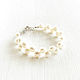 Order Natural Pearl Bracelet, White Bracelet Casual. Irina Moro. Livemaster. . Bead bracelet Фото №3