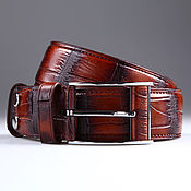 Аксессуары handmade. Livemaster - original item Crocodile leather Belt IMA3302UK. Handmade.