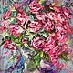 Painting with a bright bouquet of roses ' I Give you', Pictures, Murmansk,  Фото №1