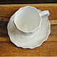 A couple of tea 'Vintage' in white. Single Tea Sets. author's ceramics. My Livemaster. Фото №6