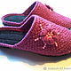 Knitted bedroom Slippers - flip flops soles ( color - Camellia ). Slippers. Makosh. Online shopping on My Livemaster.  Фото №2