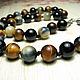Hawkeye, Tiger's eye and agate beads ' Trio'. Beads2. Beautiful gifts for the good people (Alura-lights). Online shopping on My Livemaster.  Фото №2