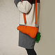 Сумка Морковка из кожи или фетра. Классическая сумка. KrukruStudio. Ярмарка Мастеров.  Фото №6