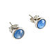 Kyanite earrings, earrings with kyanite in silver, stud earrings in silver. Earrings. Irina Moro. Online shopping on My Livemaster.  Фото №2