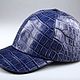 Бейсболка из натуральной кожи крокодила IMA0329C45. Бейсболки. CrocShop товары из экзотической кожи. Ярмарка Мастеров.  Фото №6