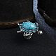 Винтаж: "Морская черепашка" винтажное кольцо. Кольца винтажные. ANTIQUE_GOLDEN_ROSE. Ярмарка Мастеров.  Фото №5