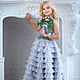 Dress with skirt of tulle in half for girls Grey swan. Dresses. Shanetka. Ярмарка Мастеров.  Фото №5