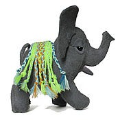 Куклы и игрушки ручной работы. Ярмарка Мастеров - ручная работа Soft toy, made of felt, elephant Champa, interior. Handmade.