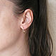 Earrings small oval 'Tenderness' gold ring earrings. Earrings. Irina Moro. My Livemaster. Фото №6