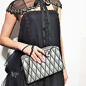 Сумки и аксессуары handmade. Livemaster - original item clutches: Clutch Helga silver, evening silver handbag. Handmade.