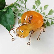Для дома и интерьера handmade. Livemaster - original item Amber Ant made of natural amber figurine souvenir. Handmade.