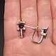Order Silver earrings with natural rhodolite garnet. yakitoriya. Livemaster. . Earrings Фото №3