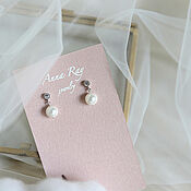 Свадебный салон handmade. Livemaster - original item Pearl earrings for a wedding. Handmade.