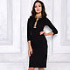 Order Sheath dress black tight-fitting for office business. mozaika-rus. Livemaster. . Dresses Фото №3