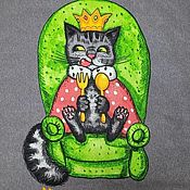 Для дома и интерьера handmade. Livemaster - original item King of the Kitchen set of 3 towels. Handmade.