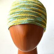 Аксессуары handmade. Livemaster - original item Caps: Hand-knitted men`s summer hat made of cotton. Handmade.