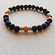 Order Tiger Trace bracelet made of sardonyx and volcanic lava. Exclusive hand painted. Livemaster. . Bead bracelet Фото №3