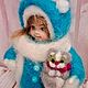 Ёлочная игрушка из шерсти для валяния. Интерьерная кукла. 'Куклы.' Марина Шульга.. Ярмарка Мастеров.  Фото №4