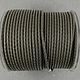 Cord leather braided, color GRAY, thickness 3 mm, leather, natural (art. 2810)
