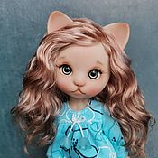 Куклы и игрушки handmade. Livemaster - original item Julie the articulated kitten. Handmade.